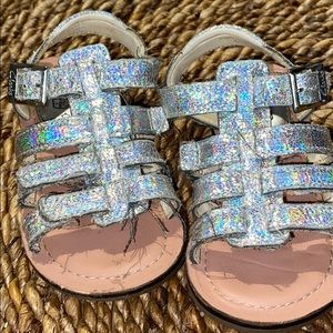 Clarks Sandals Shimmer Metallic Silver